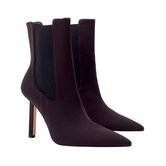 Good American High Kickstand Brown Neoprene Heeled Boots Size 10 NWT $295 MSRP - Picture 1 of 8